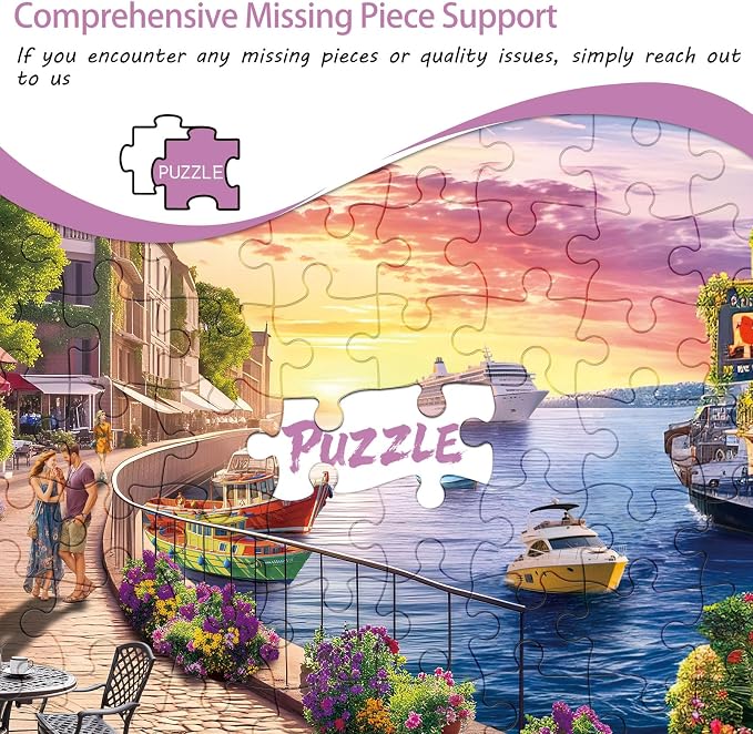Jigsaw Puzzles for Adults 1000 Pieces, Interlock Perfectly No Dust, Impossible Difficult Hard Fun 1000 Piece Jigsaw Puzzles for Adults-1:1 Poster-Streets Scene