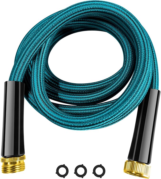 Garden Hose 5ft, Non-Expanding Water Hose Ultra Lightweight, Kink-Free, Sturdy, Flexible, Abrasion Resistant Hose for Yard, Lawn, Outdoor, Marine and Camper