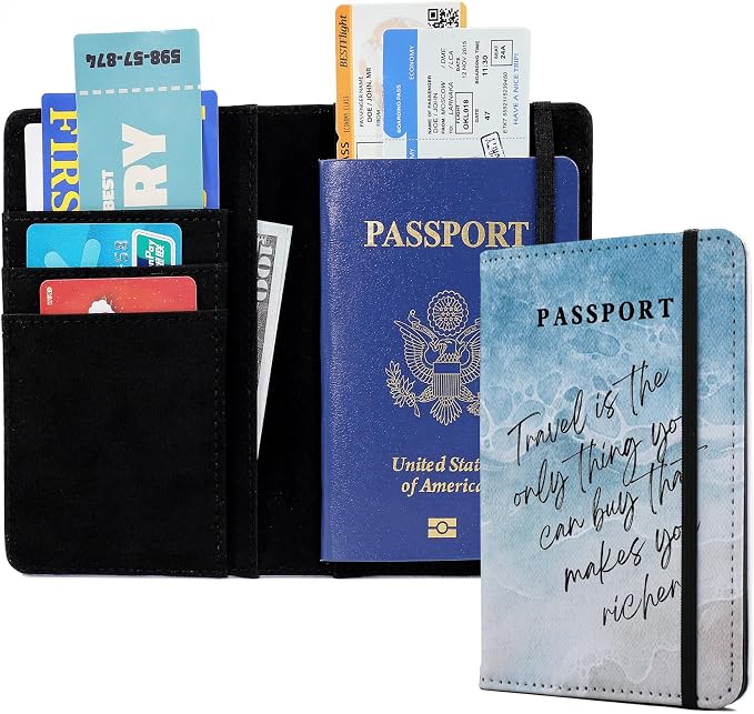 PDE-QUNLIAN Passport Book Holder Passport Wallet for Children Passport Holder for Kid Passport Cover for Boy and Girl Passport Case Passport Books Holder 1 PCS (6x4IN)