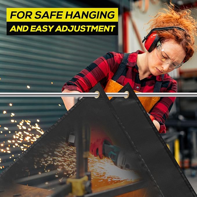 4x6ft Welding Blanket, Silicone Coated Fiberglass Fire Blanket, Welding Blanket Fireproof, Designed for in Home and Outdoor Use for Professional and Heavy-duty Welding, Cutting, and Other Uses