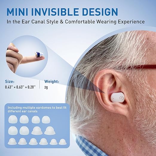 Scian Upgraded Rechargeable Hearing Aids for Seniors - Noise Cancelling, 16-Channel Digital Chip & Portable Charging Case, Invisible OTC Hearing Aid for Adults in Everyday Conversations & Noisy Environments