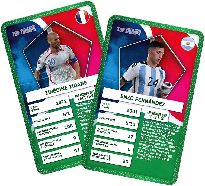 Top Trumps Card Game World Soccer Stars - Family Games for Kids and Adults - Learning Games - Kids Card Games for 2 Players and More - Kid War Games - Card Wars - for 6 Plus Kids