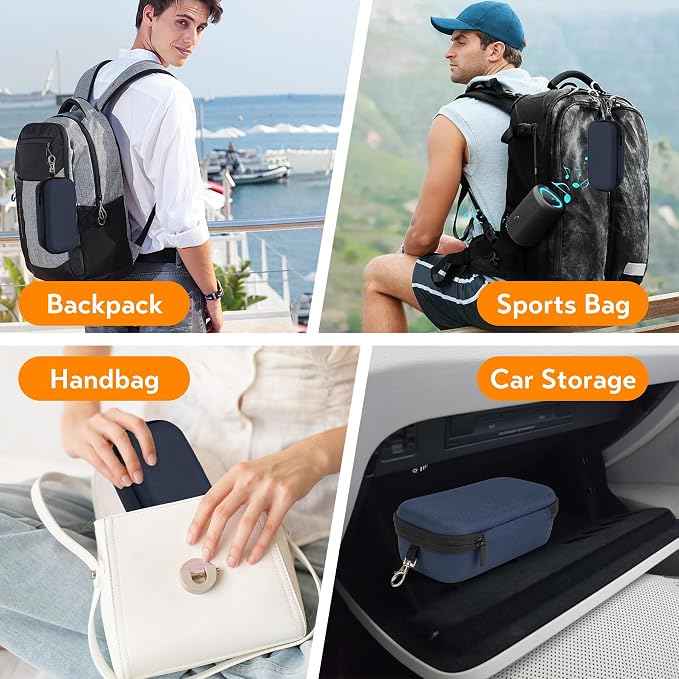 Double Eyeglasses Case, Hard Shell Dual Glasses Case Travel Sunglasses Organizer for Men Women