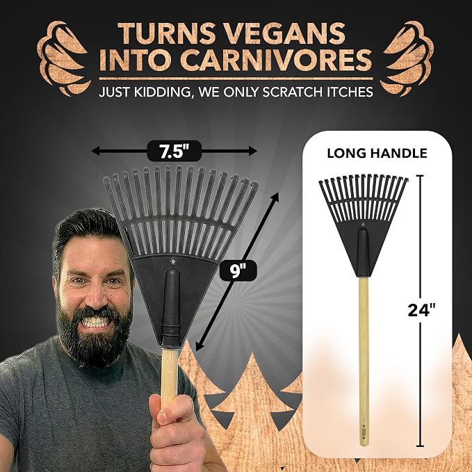 The ORIGINAL Beast Rake Back Scratcher for Men and Women - Mens Gifts Unique Backscratchers for Adults XL Rake Backscratcher Itch Relief, 15 Prongs, Wide Size Scratching Bear Claw Back Scratcher