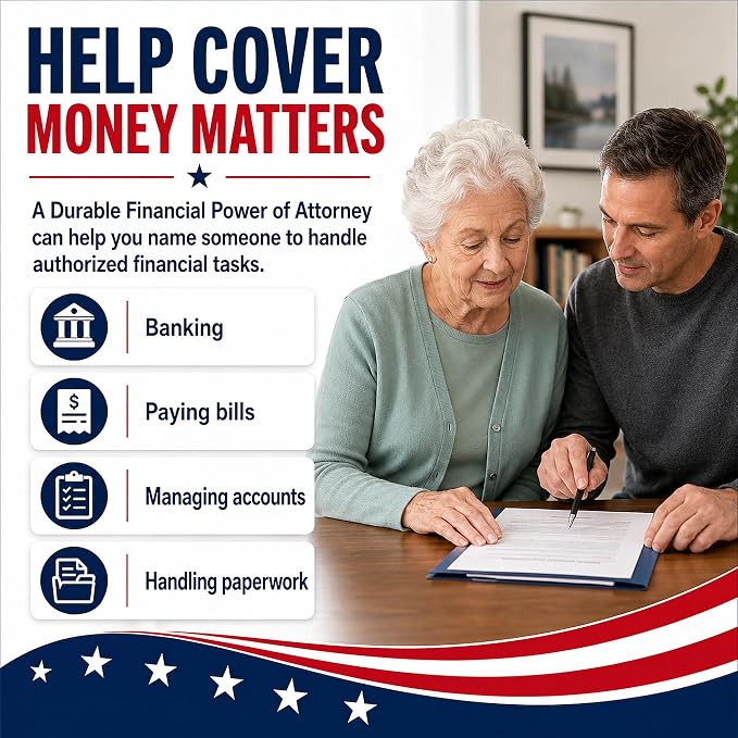 4-in-1 Estate Planning Kit – Last Will & Testament + Financial POA + Healthcare POA + Living Will – Attorney-Drafted Templates with Instructions