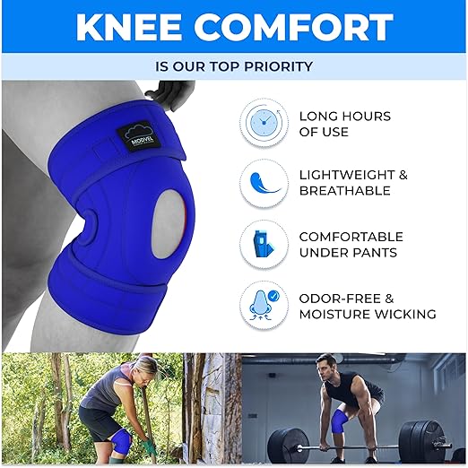 Modvel ELITE Knee Brace for Men & Women – Patella Gel Pads & Side Stabilizers for ACL, Meniscus Tear, Arthritis & Injury Recovery – Maximum Support for Running, Sports & Joint Pain Relief
