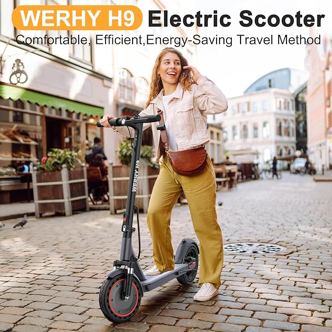 Electric Scooter, 10"/8.5" Solid Tire, 500W/350W Powerful Motor & 19/22 MPH Top Speed, 28/25/22/16 Miles Long Range, Folding E Scooter with Dual Braking for Teens and Adults