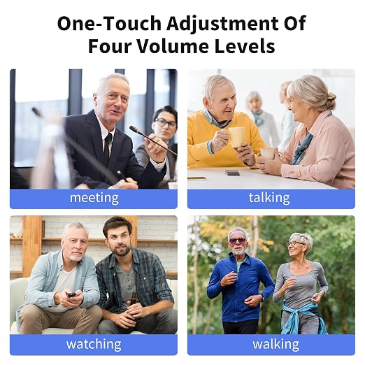 Hearing Aids for Seniors with Noise Cancelling - FDA Registered Invisible Hearing amplifiers,3 Modes,60hrs Chargingcase,Lightweight Amplifier for Elderly Men and Women