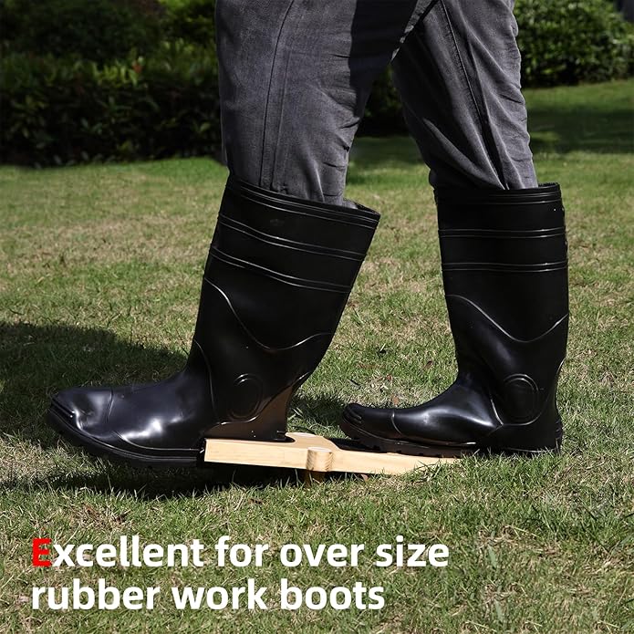Wooden Boot Jack - Extra Wide Heavy Duty Boot Puller with Fun Crocodile Design, Ideal for Cowboy Boots, Work Boots & Shoes, One Size Fits All