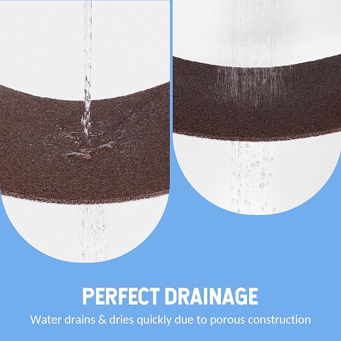 Non-Slip Bathtub Mat, Anti Slip Shower Mat, Fast Drying Bathtub Mats, Foot Scrubber Mat, Anti Slip Mat for Tub, Floor, Bathroom, Kitchen, Home, Hotel (Brown 36"×24")