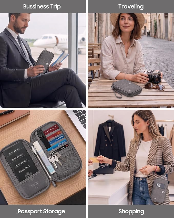 Travel Passport Holder - Family Passport Wallet Holder for Travel | lightweight