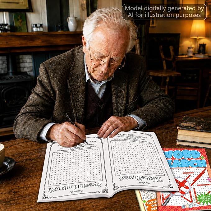 4 Pack Large WordSearch Puzzle Books for Adults Aging Seniors 6.5x9 Inches Word Find Puzzle Books with Large Print Words Activity Book Brain Games and Stress Relief(Variety Pack Bulk)