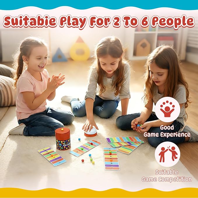 Fast Bead Grabbing Game, Match Color Bingo Game Set, Color Bingo Games for Adults, Hand Speed Challenge Game Best of 2026, Hand Eye Coordination Training, for 2-4 Family Game and Group Gatherings