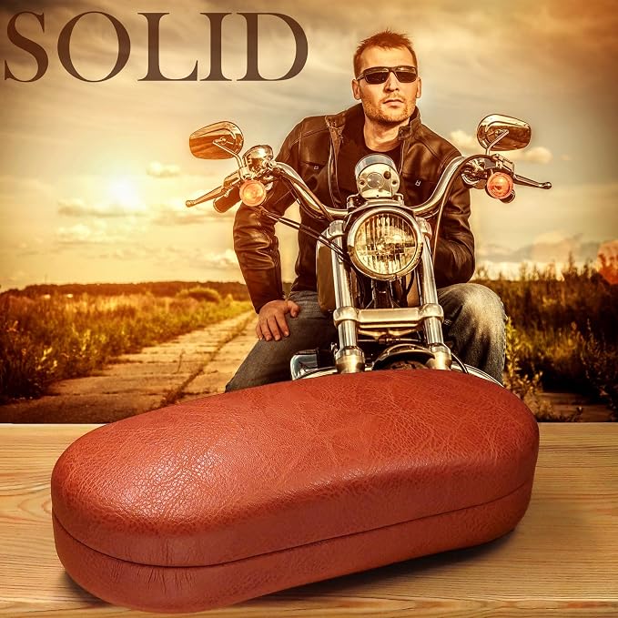 MyEyeglassCase - Large Sunglasses Case - Hard Glasses Case Holder w/Pouch & Cloth - Eyeglass Case Aviator Frames Men & Women