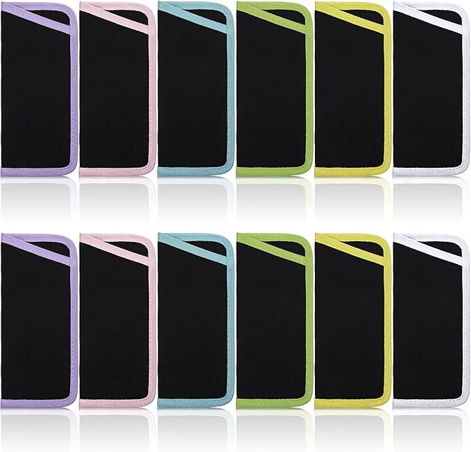 Konohan 12 Pieces Glasses Case Soft Eyeglasses Pouch Portable Eyewear Sunglasses Bag Anti Scratch, 6.1 x 2.76 Inch, 6 Colors