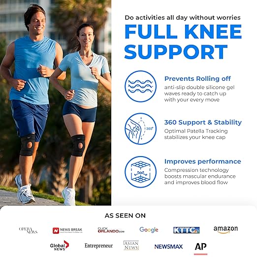 Modvel ELITE Knee Brace for Men & Women – Patella Gel Pads & Side Stabilizers for ACL, Meniscus Tear, Arthritis & Injury Recovery – Maximum Support for Running, Sports & Joint Pain Relief