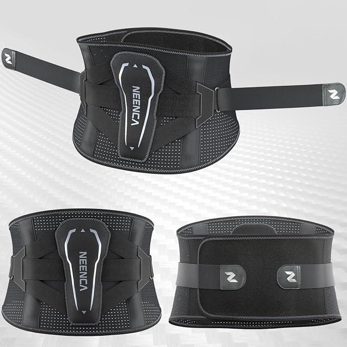 NEENCA Back Brace for Lower Back Pain with Bionic Support System, Adjustable Lumbar Support Belt for Women & Men with Lumbar Support 3D Pad, Breathable Mesh for Herniated Disc, Sciatica, Scoliosis...