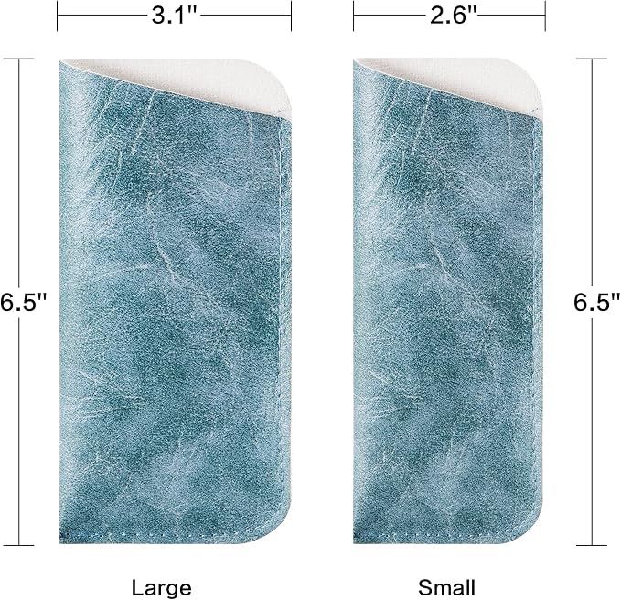 TRIUMPH VISION Reading Glasses Pouch Eyeglass Sleeve Soft Case Slim 3 Pack | Alternative to Bulky Case Lightweight，Neoprene Lined Padded Protect Optical lens Slip in, Cute Pattern Portable for Daily Use
