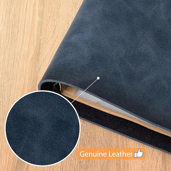 Photo Album 4x6 200 Photos, Genuine Leather Photo Albums with Writing Space with 30 Writing Paper, Travel Family Wedding Kids Graduation Ultrasound Baby Picture Album Scrapbook Photo Album（LOVE）