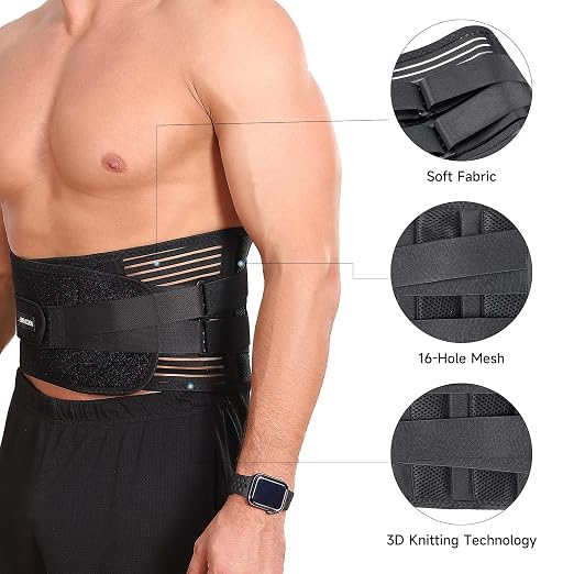 Bynccea Back Braces for Men and Women Relief from Back Pain, Breathable Back Support Belt for Heavy lifting, Lumbar Support Belt for Herniated Disc, Sciatica, Scoliosis