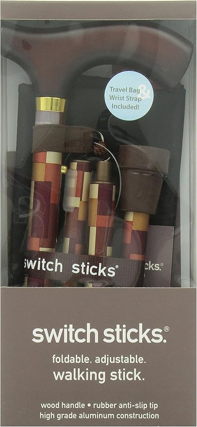 Switch Sticks Walking Cane for Men or Women, Foldable and Adjustable from 32-37 Inches, FSA and HSA Eligible