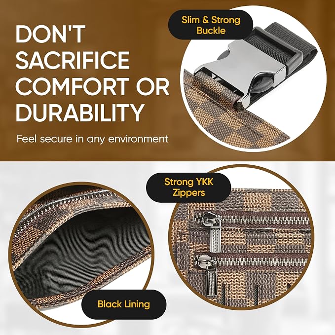 Luxury Travel Wallet – Hidden Money Belt, RFID-Blocking, Anti-Theft Passport Holder for Men & Women (Brown)