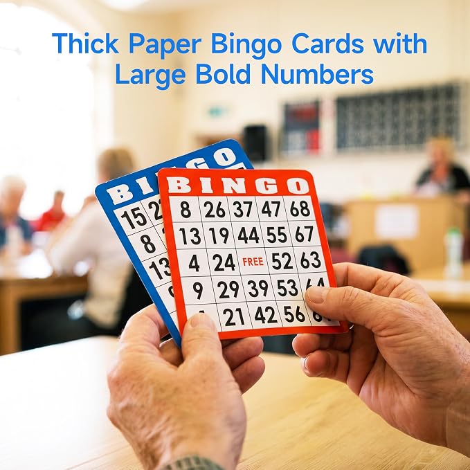 GSE Games & Sports Expert Complete Bingo Game Set with 50 Bingo Cards, 500 Chips, Calling Cards Deck, Party Fun Game for Adults, Seniors, Family Gatherings, Classroom Activities, Large Groups