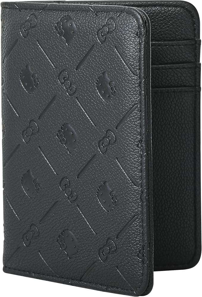 Hello Kitty Passport Holder for Travel Official License, Black Passport | Cover for Women, Sanrio Gifts