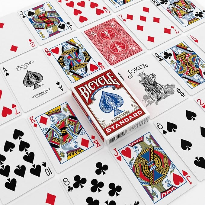 Bicycle 12pk Red & Black Rider Back Playing Cards, Standard Index, Decks of Cards, Premium Poker Cards for Blackjack, Casino Games & Family Game Night, 2 Count (Pack of 1)