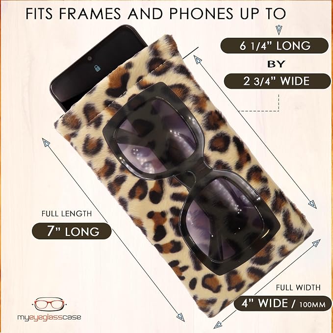 Soft Sunglasses case | Large Glasses Case Holder - Eyeglass Pouch Squeeze Top | Glasses pouch Lightweight Extra Layers