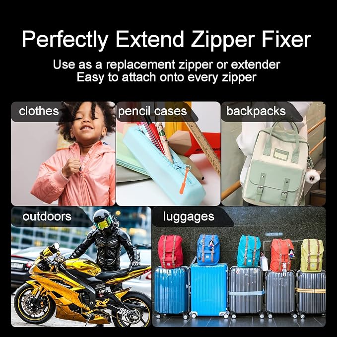 CooBigo 12Pack Zipper Pull Replacement, Golf Bag Zipper Pull Replacement Tab for Backpack, Jackets, Pants, Boots, Coats, Luggage - Orange(Universal Extender)