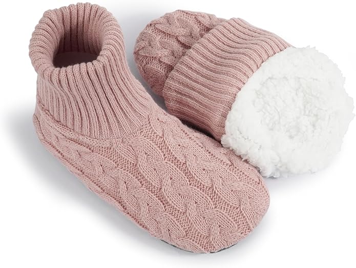 BenSorts Fuzzy Slipper Socks for Women Non Slip House Socks with Grips Gifts