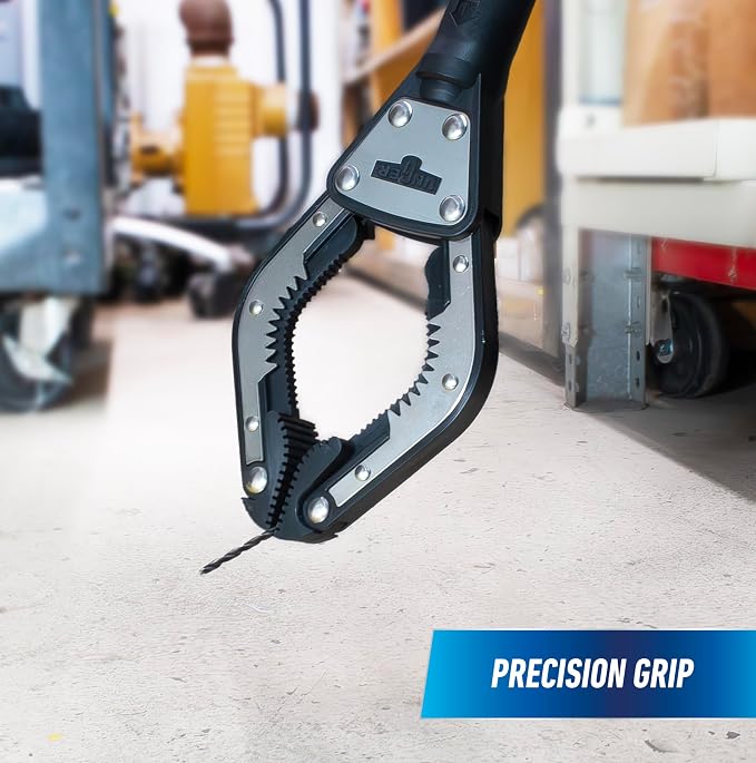 Unger Professional 42.5” Rugged Reacher Grabber Tool with Rotating Head, Outdoor Trash Picker Upper, Heavy Duty Claw Pickup, Durable Litter Yard Clean Up for Twigs, Lawn, and Garden Use