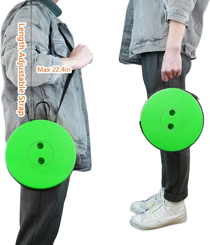 Upgraded Folding Stool Lightweight Yet More Sturdy with Load Capacity 400lbs Portable Collapsible Stool for Camping Fishing Hiking BBQ (Green)