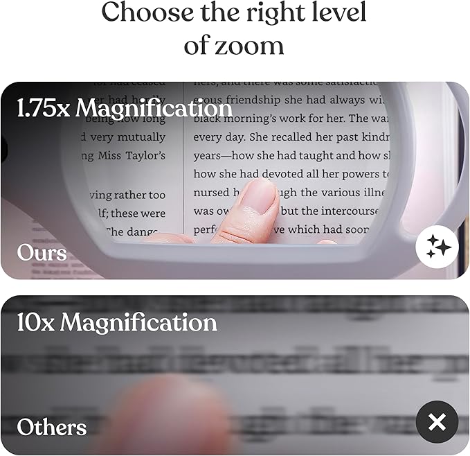 Brightech LightView Pro LED Magnifying Floor Lamp - Daylight Bright Full Spectrum Magnifier Lighted Glass Lens - Height Adjustable Gooseneck Standing Light - for Reading Task Craft Lighting - White