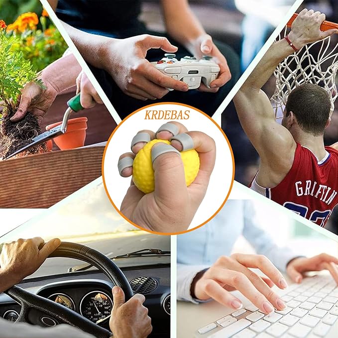 Hand Exercise Ball Squeeze Balls for Hand Therapy Finger Extension Exerciser Finger and Wrist Strengthener, Hand Grip Strengthener for Elderly, Weak Hand, Arthritis, Stroke, Carpal Tunnel