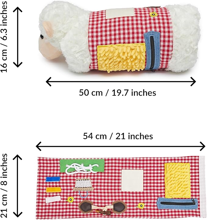 Fidget Muff and Blanket for Elderly | Fidget Blanket for Dementia | Sensory Blanket & Toy | Dementia Products for Elderly | Activities for Alzheimer's or Dementia | ODOXIA Fidget muff (White)