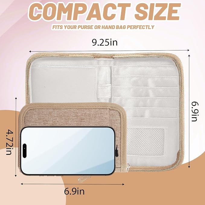Passport Holder for Travel, RFID Blocking Wallet for Couples Men and Family | Multi-compartment organizer holds passports, cards, tickets, IDs and cash for women, couples and international family travel