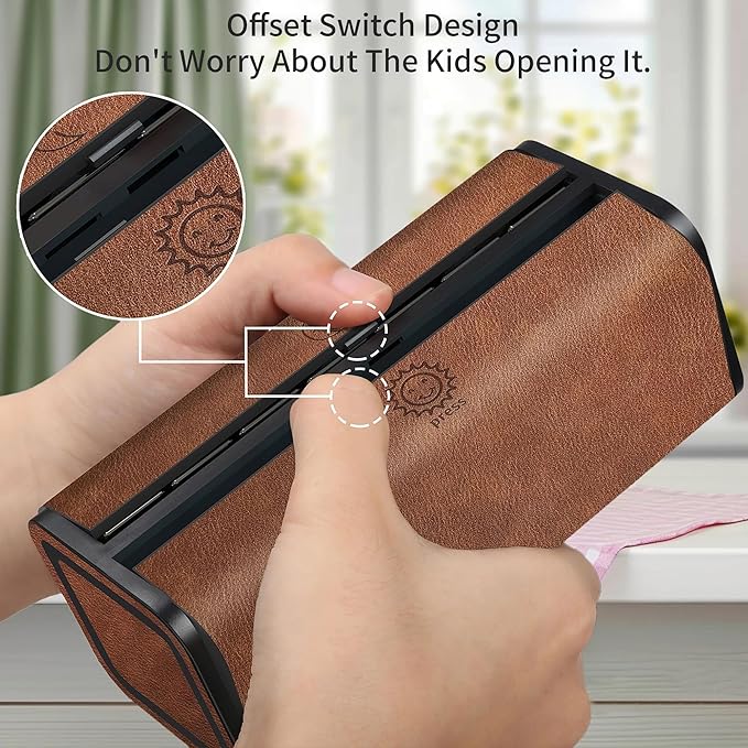 Pill Organizer 7 Day AM PM, Discreet 2 Times a Day Weekly Pill Box with Double Protection Shell, Large Capacity Portable Vitamin Case for Travel Meds & Medicine Organizer (Brown)