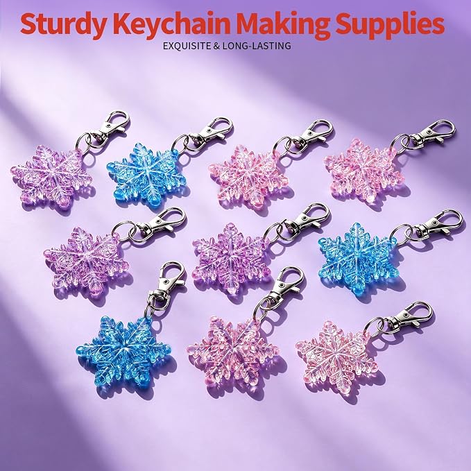 LEOBRO 70PCS Lobster Claw Clasps and Key Rings, 35PCS Keychains Clips and 35PCS Key Chain Ring, Keychain Making kit for Key Chain, Jewelry Making, Art Crafts, Silver