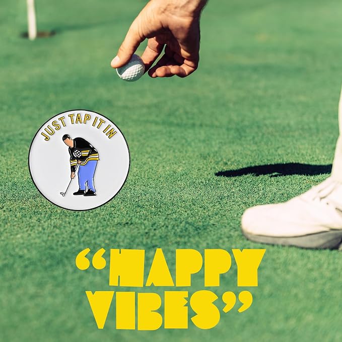 ZEETY Funny Golf Ball Marker with Magnetic Hat Clip – Golf Accessories for Men and Women, Great Golf Gift for Players with Attitude