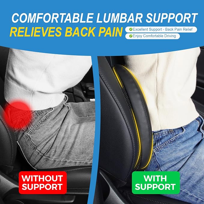 Lofty Aim Lumbar Support Pillow for Car | Car Seat Back Support, For Driving