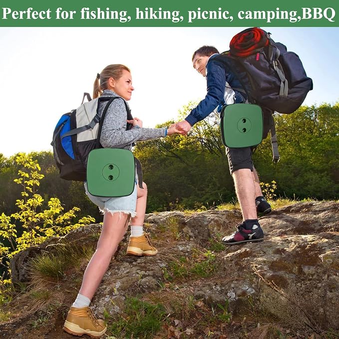 Fishboy Upgraded Collapsible Stool, 400lbs Max Weight, Lightweight But Sturdy, Portable Retractable Folding Telescoping Foldable Camping Stool for Adults Outdoor Fishing Hiking BBQ