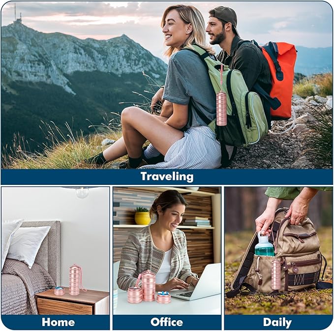 XHT Pink Weekly Metal Pill Organizer 7 Day 2 Times a Day – Aesthetic Waterproof AM PM Travel Pill Box, Heavy Duty Pill Holder and Medicine Pill Organizer for Vitamins, Fish Oil & Supplements