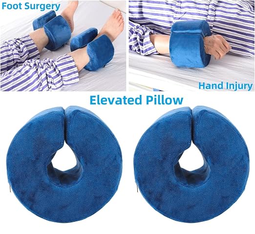 1pcs Foam Foot Elevator Support Pillow Ankle Heel Protector Anti-Bedsore Rest Elevating Support Pad Patient Elderly Foot & Hand Cushion for Relieve Pressure Preventing Ulcers Sores