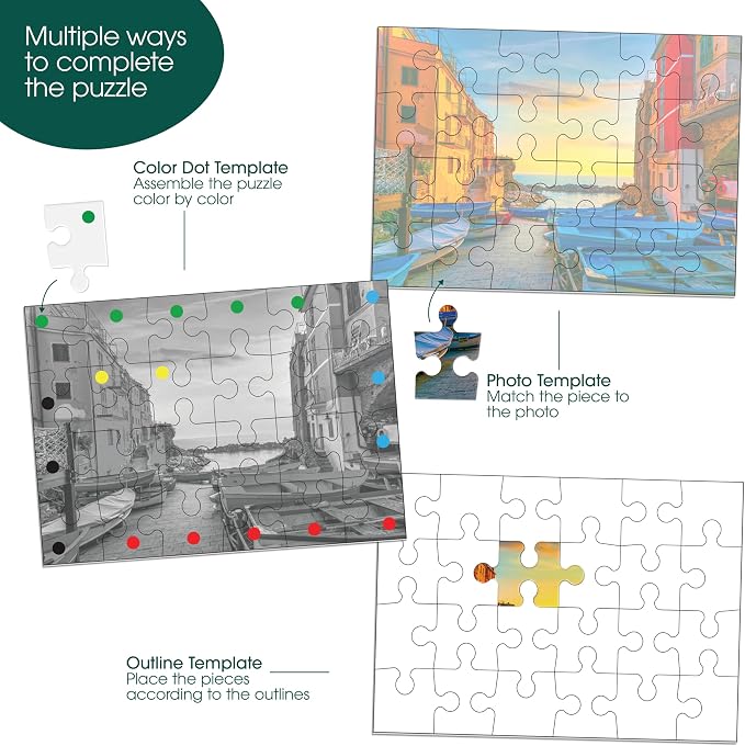 Keeping Busy Cinque Terre Dementia Puzzles Activities for Seniors | Alzheimer Products for Elderly Patients | Fun Memory Game Toy & Cognitive Brain for Senior Citizens w/Memory Loss or Alzheimers 24PC
