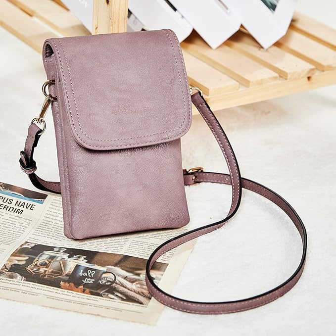 BOSTANTEN Small Crossbody Bag for Women Designer Cell Phone Purse | Vegan Leather, Multiple Pockets, Card Slots, Compact Size for Phone, Cards and Keys, Daily Travel Shopping Use