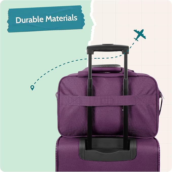 U.S. Traveler Rio 14" Travel Tote Bag, Lightweight 1200D Carry-On Bag for Women & Men