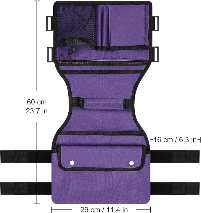 supregear Side Walker Bag, Walker Accessories Bag w/Cup Holder, Folding Walker Basket Waterproof Walker Organizer Caddy Pouch for Most Walker with Side Bar for Seniors, Elderly, Double Sided