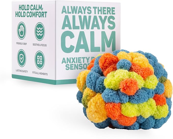 Sensory Toy for Dementia and Alzheimer’s, Soft Textured Fidget Ball for Seniors and Elderly Adults, Calming Anxiety Relief for Busy Hands, Tactile Activity Aid for Memory Care